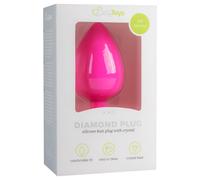 Easytoys Diamond - plug anale con gemma bianca - grande - rosa