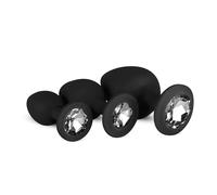 Easytoys Anal Collection Set Butt Plug In Silicone con Diamante - Nero