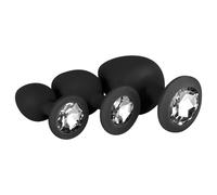 Easytoys Diamond - set plug anale - nero