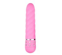 Easytoys Diamond - vibratore a bastoncino twist - silicone rosa