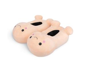 Easytoys Online Only Pantofole a forma di pene con faccina sorridente - Beige S/M