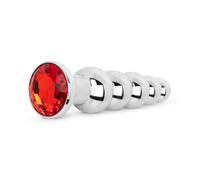 Easytoys Online Only Plug Anale con Pietra Preziosa - Rosso