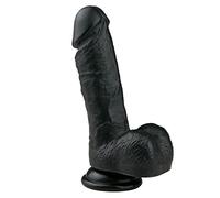 Dildo Realistico con Testicoli e Ventosa (17,5cm) - Nero