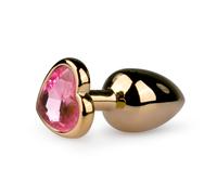 Easytoys - Plug anale in metallo dorato con pietra decorativa a cuore