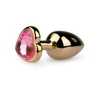 Easytoys Metal No.3 - plug anale - oro-rosa (2,5 cm)