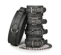 Easytoys Fetish Collection Fetish Set With Collar, Ankle and Wrist Cuffs