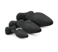 Easytoys - Set di plug anali neri in silicone 3 St
