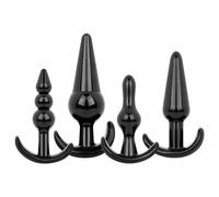 EasyToys - Set di Plug Anali - 4 Pezzi (Nero)