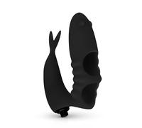 Easytoys - Vibratore per dita 2 in 1 - silicone nero