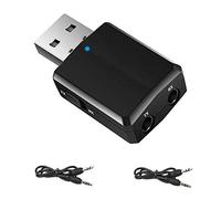 EasyULT Adattatore Bluetooth USB 3 in 1, USB Adattatore Bluetooth 5.0 Trasmettitore Ricevitore con 3.5mm AUX Wireless Audio Bluetooth, per TV PC Altoparlanti Auto-Nero