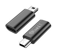 EasyULT Adattatore da USB C a Mini USB 2.0 2 Pack, Adattatore da Mini USB a USB C per la Connessione di Laptop/Tablet Compatibili, Lettori MP3, Fotocamere Digitali ecc.(nero)