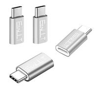 EasyULT Adattatore USB C a Micro USB [4 Pack], USB C Adapter USB Type C Adattatore Connettore per Galaxy S8/S8+,Hua wei P10 Plus/Honor 8,LG G6 e Altri Dispositivi USB C (Argento)
