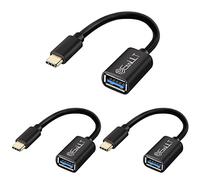 EasyULT Adattatore USB C a USB 3.0 [3 Pezzi], Cavo OTG USB Tipo C, Adattatore USB C Maschio a USB A Femmina 5 Gbps, per MacBook PRO 2017/2016, Huawei P30 Lite P20 Lite Mate 20 ECC