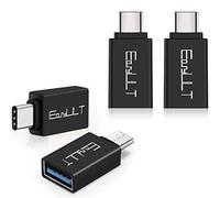 EasyULT Adattatore USB C a USB 3.0 [4 Pezzi], Adattatore Tipo-C a USB A con OTG Connettore Alta velocità Compatible per Galaxy S8/LG Q8/OnePlus 5T/Honor 9 e Altri Dispositivi USB C (Nero)
