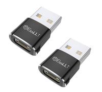 EasyULT Adattatore USB C Femmina a USB Maschio (2 Pezzi), Adattatore USB Tipo C, Ricarica Rapida e Trasferimento Dati per Phone 16 15 14 13, Samsung Galaxy S23 S22 y Otro Dispositivo USB C-Nero