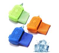 EasyULT Asciugamano Raffreddamento, Istantaneo Freddo Ghiaccio Asciugamano in Microfibra per Golf Corsa Yoga Viaggi e Altro, con Custodia in Silicone