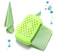 EasyULT Asciugamano Raffreddamento, Istantaneo Freddo Ghiaccio Asciugamano in Microfibra per Golf Corsa Yoga Viaggi e Altro, con Custodia in Silicone