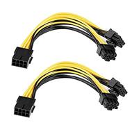 EasyULT Cavo Adattatore per Scheda Grafica, Graphics 8 pin a 8 pin Pcie Adattatore(6 pin + 2 pin), Hub Cavo di Alimentazione GPU a GPU 20 cm