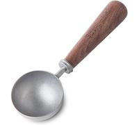 Easyworkz Cucchiaino da caffè retrò in acciaio inox con manico in noce nera, 10 g - Cucchiaio dosatore (vintage)