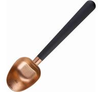 Easyworkz Cucchiaio da caffè in acciaio inox con manico lungo cavo, 7 g per caffè macinato e tè sfuso,Rosa oro-nero