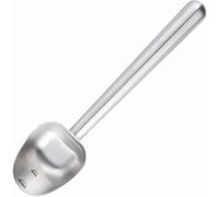 Easyworkz Cucchiaio da caffè in acciaio inox con manico lungo cavo, 7 g per caffè macinato e tè sfuso,Argento spazzolato