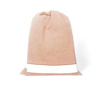 EasyZip Sacca Asilo con Nome - Tela Aida da Ricamare - Sacca in Puro Cotone, disponibile in 9 Colori, Resistente e Made in Italy - Cm. 50x60, Arancione