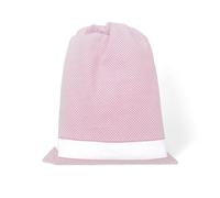 EasyZip Sacca Asilo con Nome - Tela Aida da Ricamare - Sacca in Puro Cotone, disponibile in 9 Colori, Resistente e Made in Italy - Cm. 40x50, Rosa