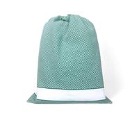EasyZip Sacca Asilo con Nome - Tela Aida da Ricamare - Sacca in Puro Cotone, disponibile in 9 Colori, Resistente e Made in Italy - Cm. 40x50, Verde
