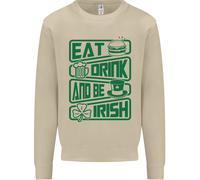 Eat Drink & Be Irish Divertente Felpa Uomo St. Patrick's Day