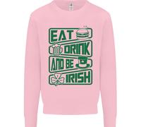 Eat Drink & Be Irish Divertente Felpa Uomo St. Patrick's Day