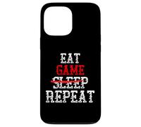 Eat Game NO SLEEP Ripeti la sessione di gioco estesa LAN Gamer Custodia per iPhone 13 Pro Max