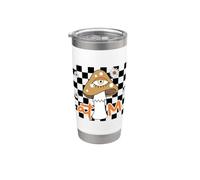 Eat Me Retro Mushroom Daisy Design Bicchiere termico in acciaio inox doppia parete