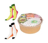 EAT MY SOCKS - Calzini originali e divertenti - Design a forma di piatto Poke - Calzini alti - Comfort e durata - Ideali per uomini e donne - Taglie da 36 a 45-2 paia