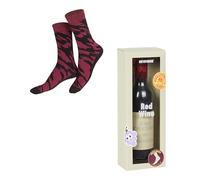 EAT MY SOCKS - Calzini originali e divertenti - Design a forma di vino rosso - Calzini di media lunghezza - Comfort e durata - Ideali per uomini e donne - Taglie da 36 a 45-1 paio
