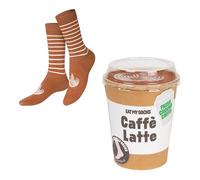 EAT MY SOCKS - Calzini originali e divertenti - Design Café Latte - Calzini alti - Comfort e durata - Ideale per uomini e donne - Taglie da 36 a 45-1 paio