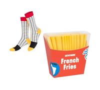 EAT MY SOCKS - Calzini originali e divertenti - Design con patatine - Calzini alti - Comfort e durata - Ideali per uomini e donne - Taglie da 36 a 45-1 paio