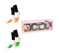 EAT MY SOCKS - Calzini originali e divertenti - Design Maki - Calzini alti - Comfort e durata - Ideale per uomini e donne - Taglie da 36 a 45-2 paia