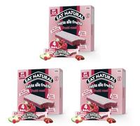 Eat Natural Fetta alla Frutta, 4 Barrette Morbide ai Frutti Rossi con Datteri e Mandorle, Fonte di Fibre, Senza Glutine, Ingredienti Naturali, Senza Aromi Artificiali, 4 x 25 g (Confezione da 3)