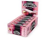 Eat Natural Fetta alla Frutta, 87Kcal per Barretta,Fonte di Fibre | Frutti Rossi | Espositore da 15x25g