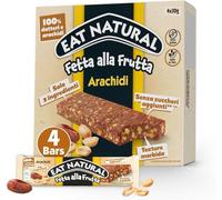 Eat Natural Fetta alla Frutta Arachidi Barretta con Datteri e Arachidi Senza Glutine (Gluten Free) 120g