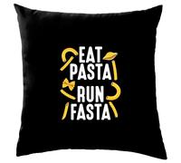 Eat Pasta, Run Fasta - Cuscino - Love Italiano Run 5K 10K Divertente Runner