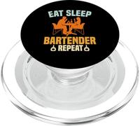 Eat Seep Bartender Repeat Funny Bartending Alcoholic Drink PopSockets PopGrip per MagSafe