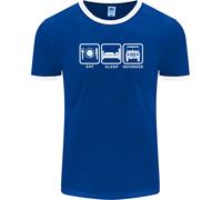 Eat Sleep 4X4 Off Road Roading Auto Uomo Ringer Fotl