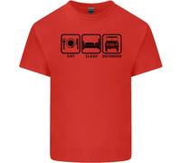 Eat Sleep 4X4 Off Roading Car Uomo Cotone T-Shirt Tee Top