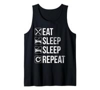 Eat Sleep Again Repeat - per Gli Amanti del Sonno - Scherzo Divertente Canotta