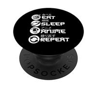 Eat Sleep Anime Repeat-Animes Anime Filme Anime Merch Anime PopSockets PopGrip Intercambiabile