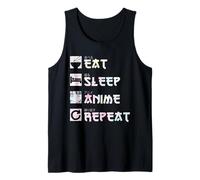 Eat Sleep Anime Repeat Funny - Anime Manga - Effetto Tie Dye Canotta