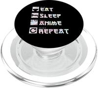 Eat Sleep Anime Repeat Funny - Anime Manga - Effetto Tie Dye PopSockets PopGrip per MagSafe