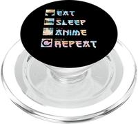 Eat Sleep Anime Repeat Funny - Anime Manga - Effetto Tie Dye PopSockets PopGrip per MagSafe