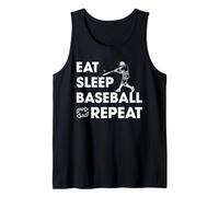 Eat Sleep Baseball Repeat Mens Ragazzi Sport Baseball Drip Canotta